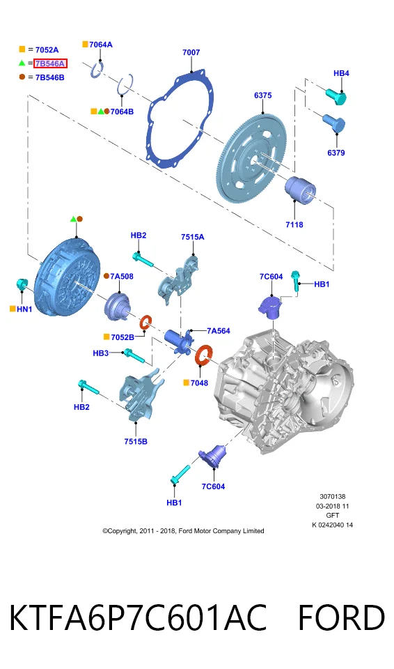 Do koszyka F1G215NX Nexus Zestaw sprzęgła (3 części)