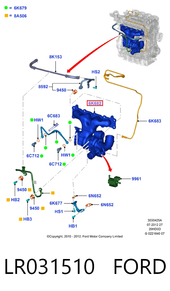 LR031510 Ford Turbina
