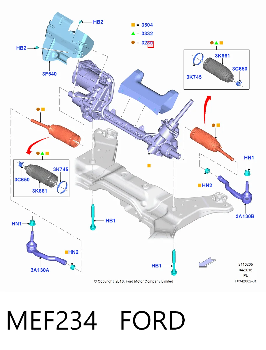 MEF234 Ford Drążek kierowniczy