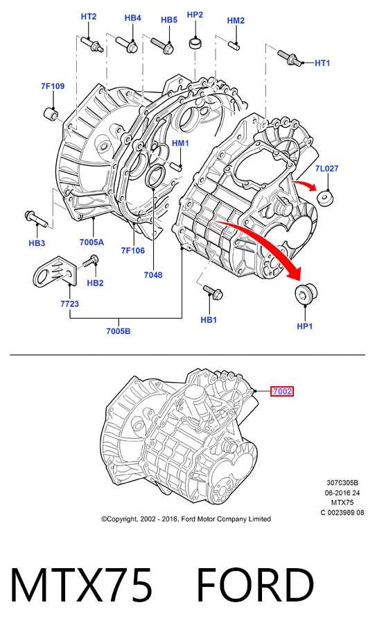 Mechaniczna skrzynia biegów w komplecie do Ford C-Max  CB3