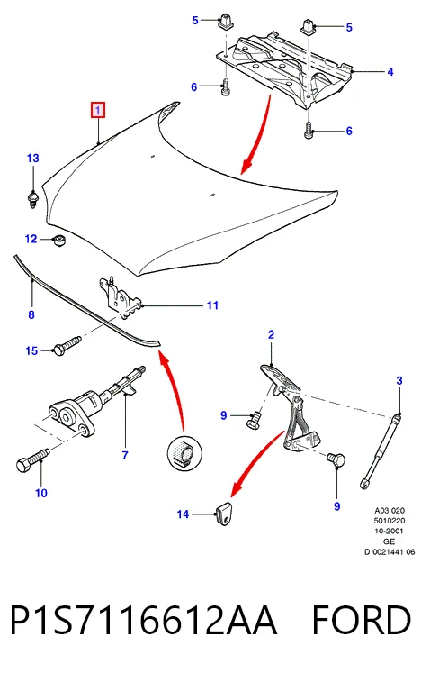 Do koszyka Maska silnika Ford Mondeo III B4Y