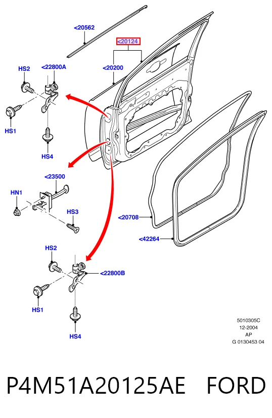 Drzwi przednie lewe do Ford Focus II DA, FFS, DS