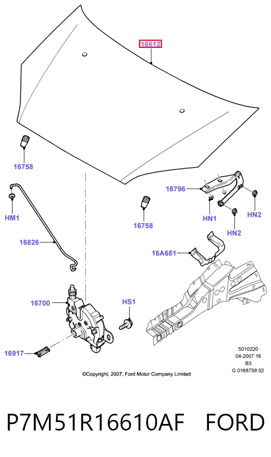 Do koszyka Maska silnika Ford C-Max  CB3