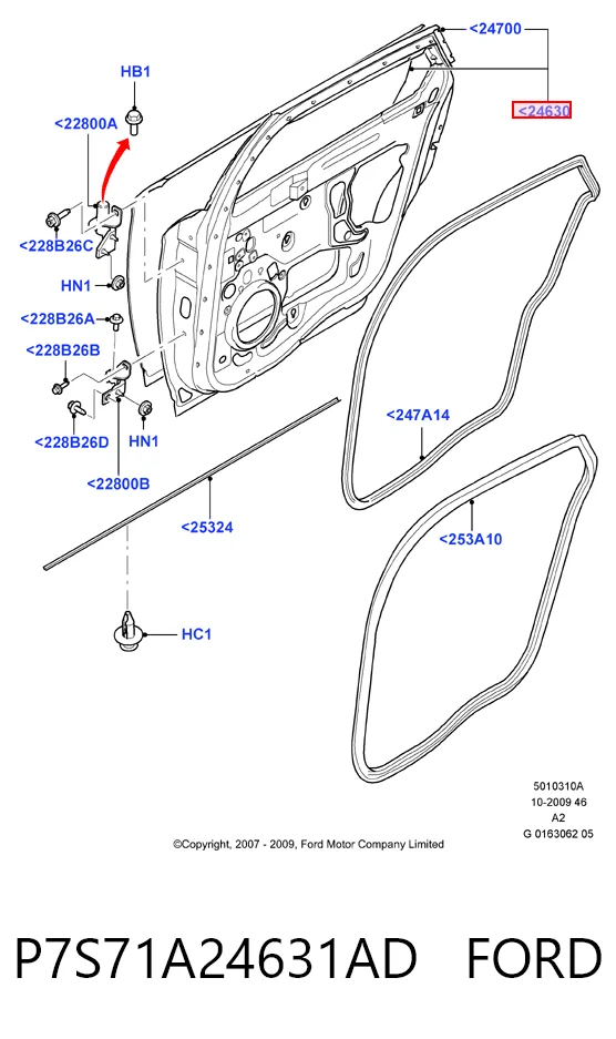 Drzwi tylne lewe do Ford Mondeo IV CA2
