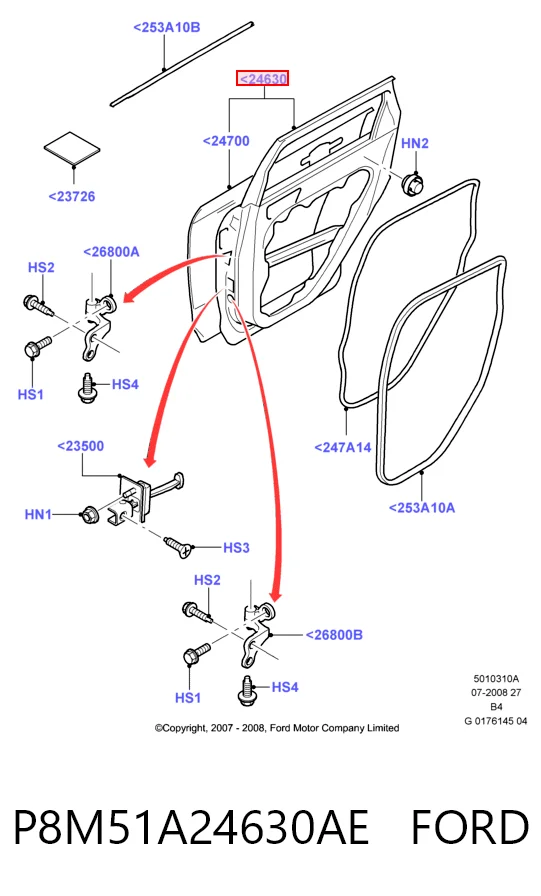 Drzwi tylne prawe do Ford Focus II CA5