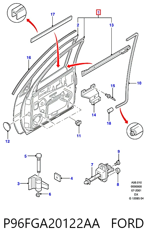 Drzwi przednie prawe do Ford Fiesta Mk4 JAS, JBS