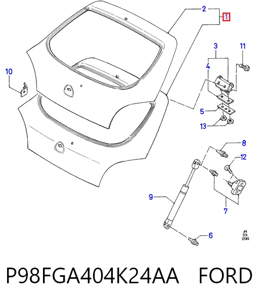 Drzwi tylne (bagażnika 3/5) do Ford Fiesta Mk4 JAS, JBS