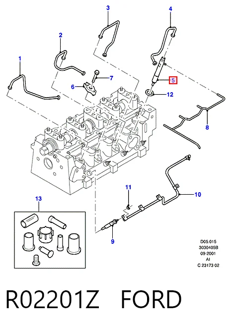 Do koszyka Wtryskiwacz paliwa Ford Focus I DFW