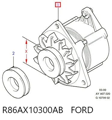 R86AX10300AB Ford Alternator