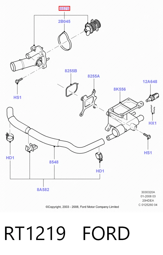 RT1219 Ford Termostat