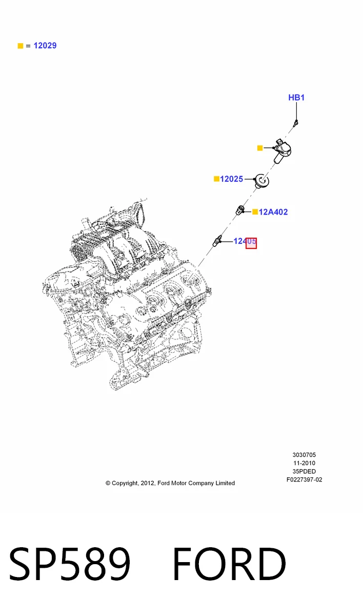 SP589 Ford Świeca zapłonowa