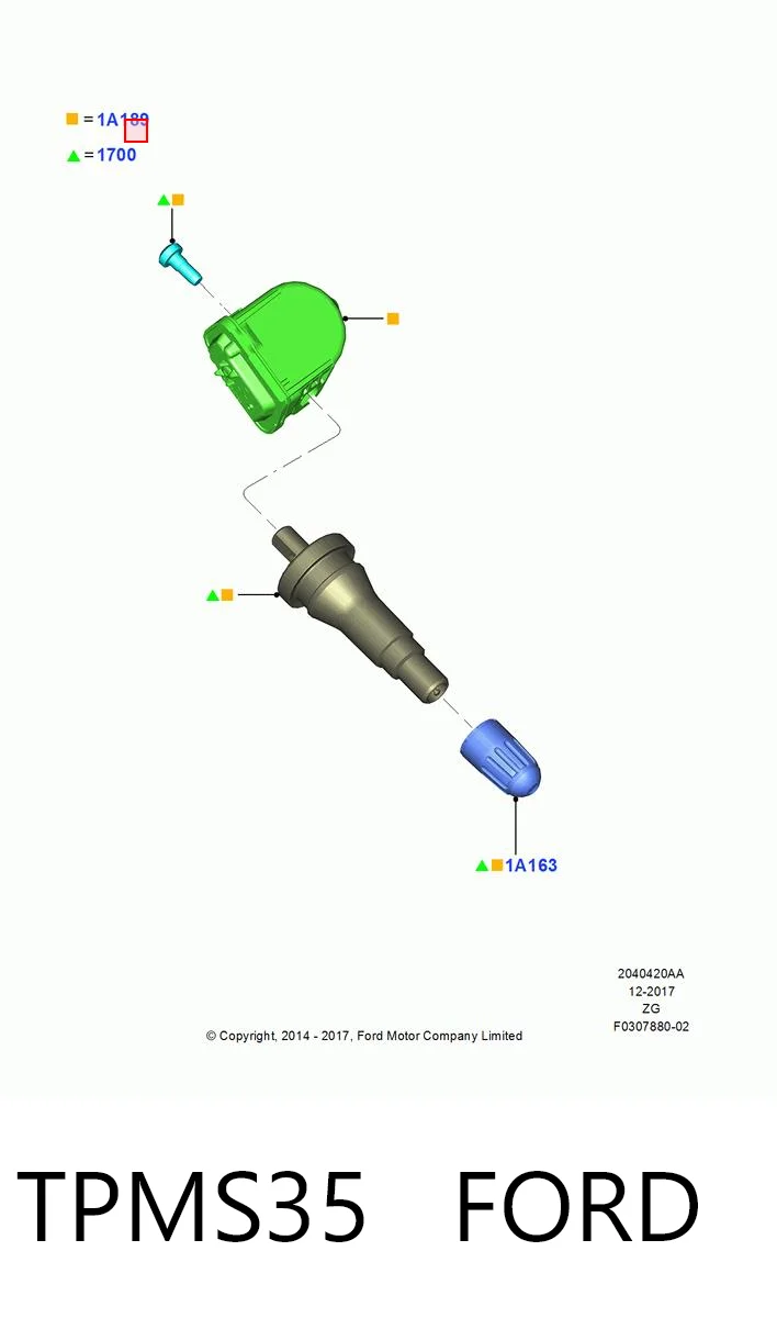TPMS35 Ford Czujnik ciśnienia w oponach