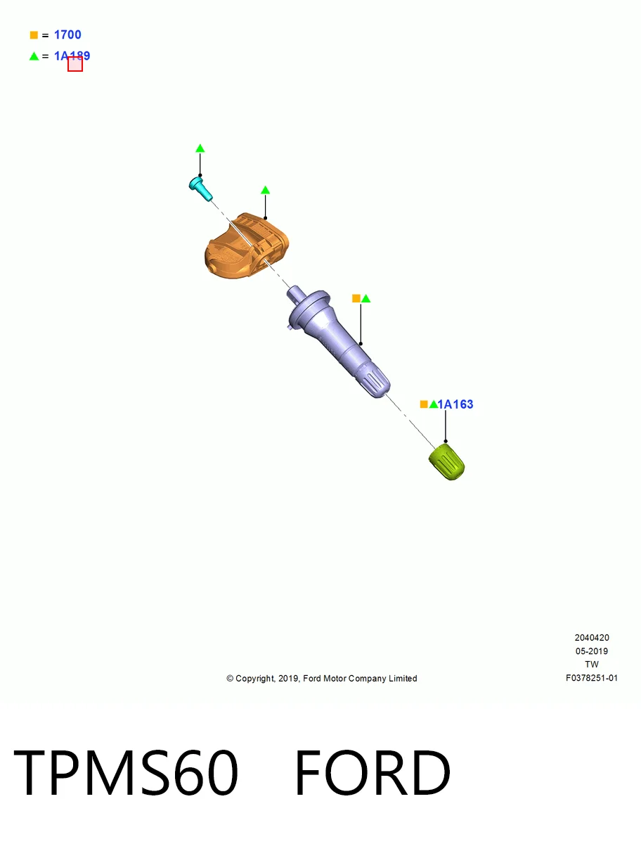 TPMS60 Ford Czujnik ciśnienia w oponach