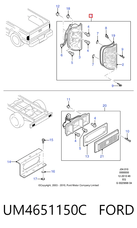 UM4651150C Ford Lampa zespolona tylna lewa