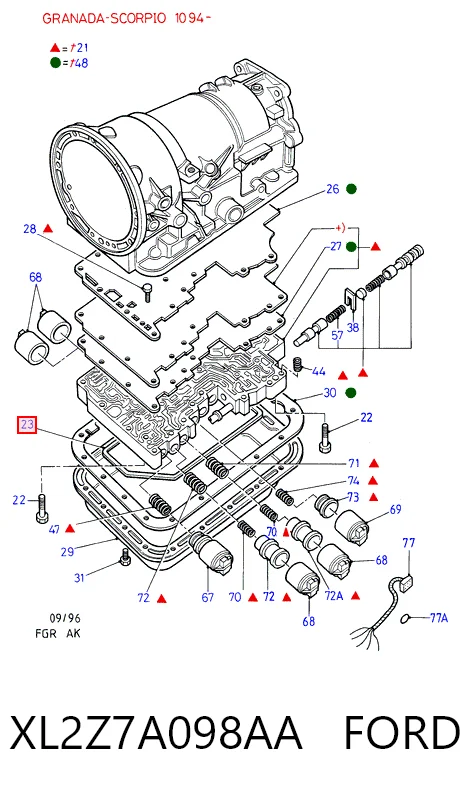 XL2Z7A098AA Ford Filtr automatycznej skrzyni biegów