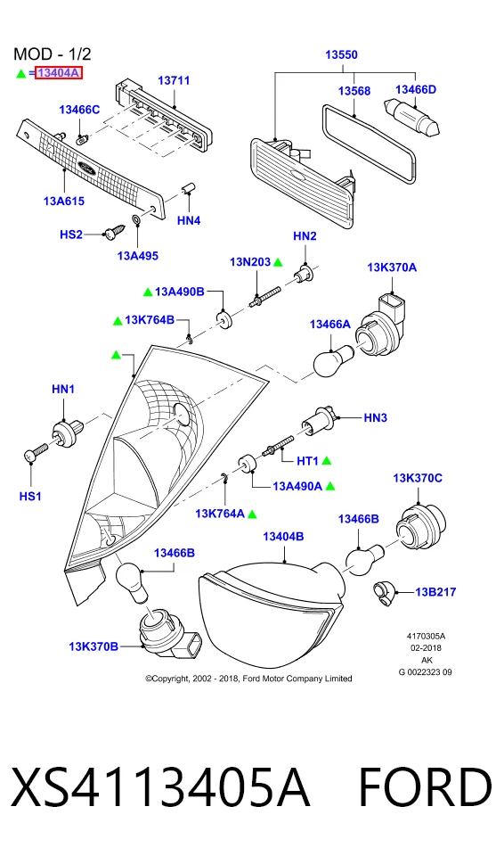 Lampa zespolona tylna lewa do Ford Focus I DAW, DBW