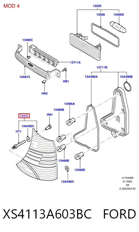Do koszyka Lampa zespolona tylna lewa Ford Focus I DFW