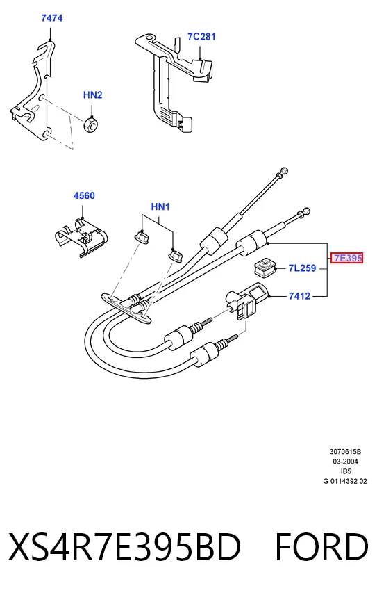 Linka dźwigni zmiany biegów podwójna do Ford Focus I DAW, DBW