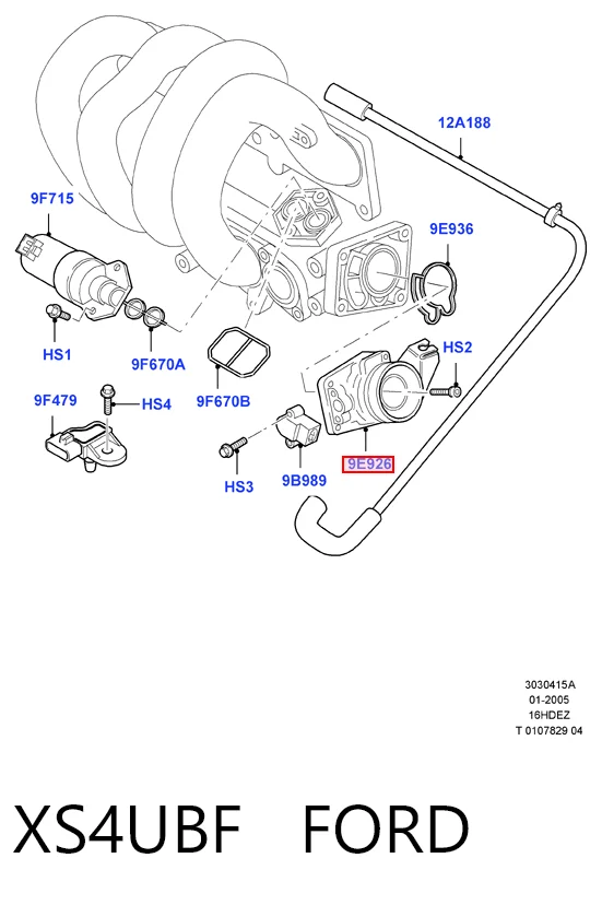 Przepustnica, komplet do Ford Focus I DFW
