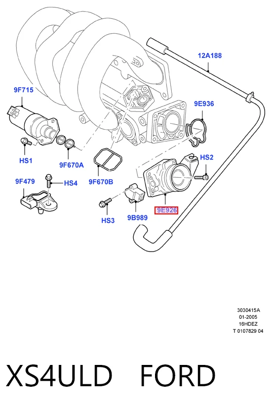 Przepustnica, komplet Ford Focus I sedana (DFW) (1999 - 2005) cena, od 57,89 USD