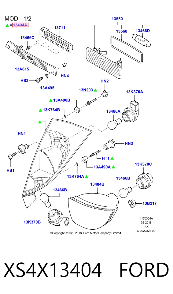 Lampa zespolona tylna prawa Ford Focus I hatchback (DAW, DBW) (1998 - 2004) cena, od 37,51 USD