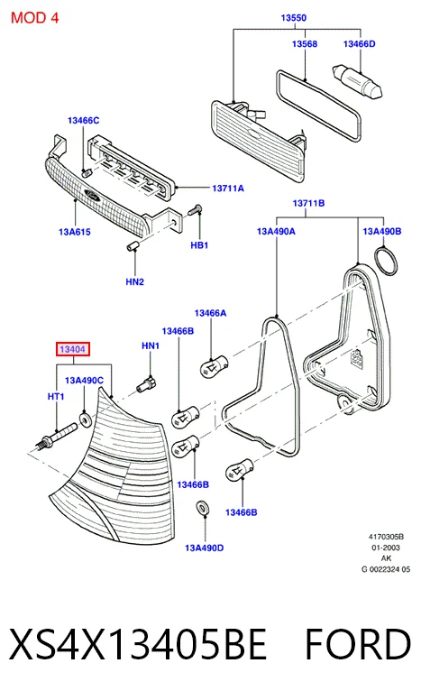  Lampa zespolona tylna lewa Ford Focus 1