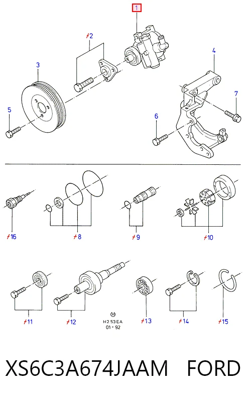  Pompa wspomagania hydraulicznego kierownicy Ford Escort 