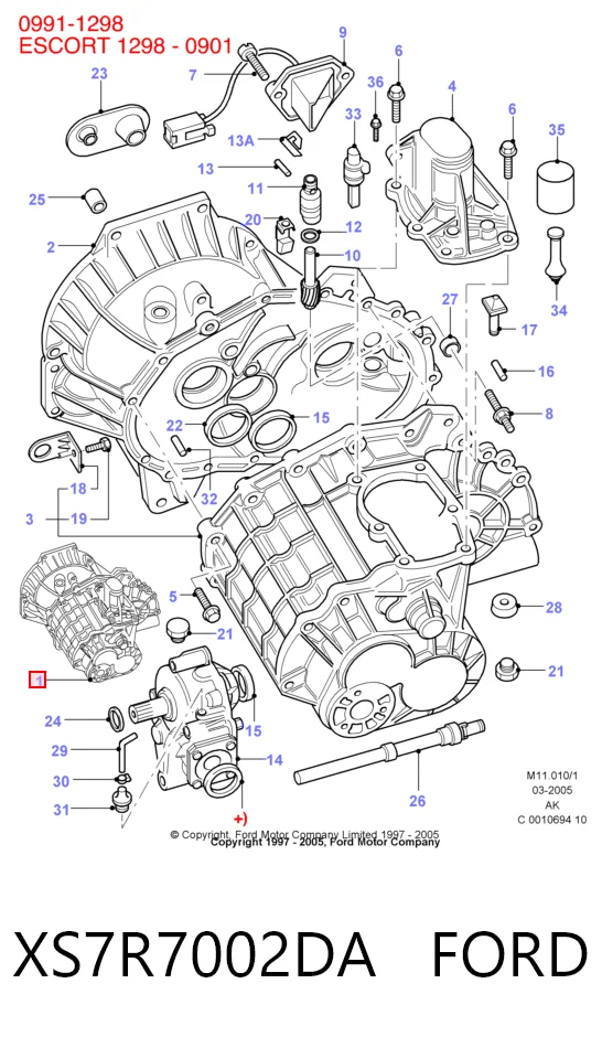 Mechaniczna skrzynia biegów w komplecie Ford Mondeo I hatchback (GBP) (1993 - 1996) cena, od 155,15 USD
