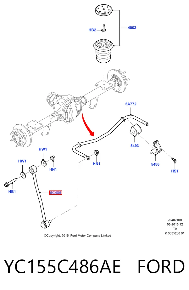YC155C486AE Ford