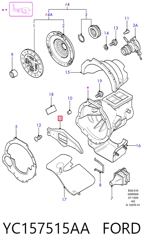 Widełki sprzęgła do Ford Transit V184/5