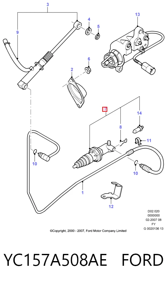  Cylinder roboczy sprzęgła Ford Transit 5
