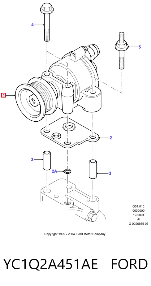 YC1Q2A451AE Ford Pompa podciśnienia