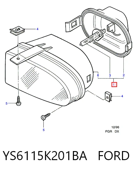 Lampa przeciwmgielna lewa/prawa Ford Connect TOURNEO