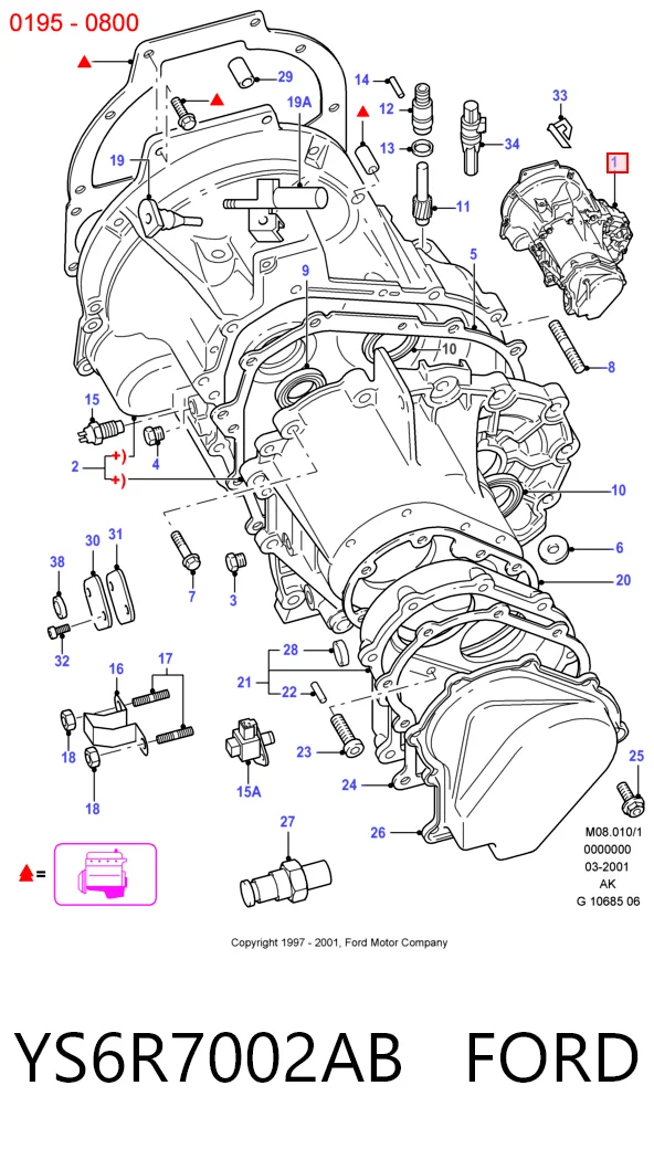 Mechaniczna skrzynia biegów w komplecie do Ford Fiesta Mk4 JAS, JBS