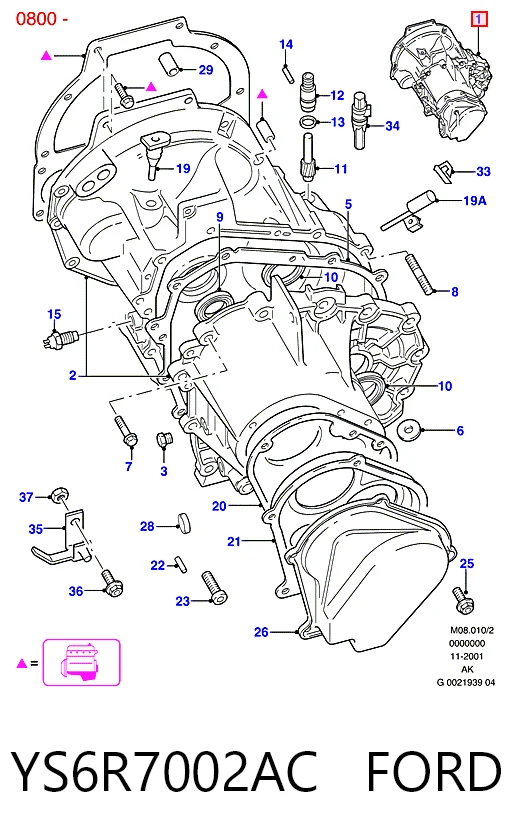 Mechaniczna skrzynia biegów w komplecie Ford Fiesta Mk4 hatchback (JAS, JBS) (1996 - 2002) cena, od 266,37 USD