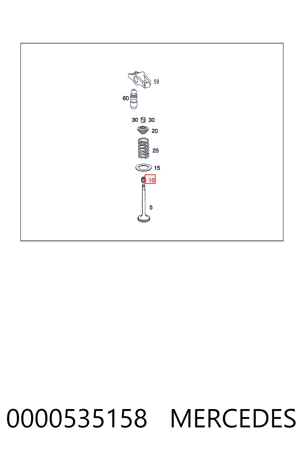0000535158 Mercedes Uszczelniacz zaworu dolotowego/wylotowego