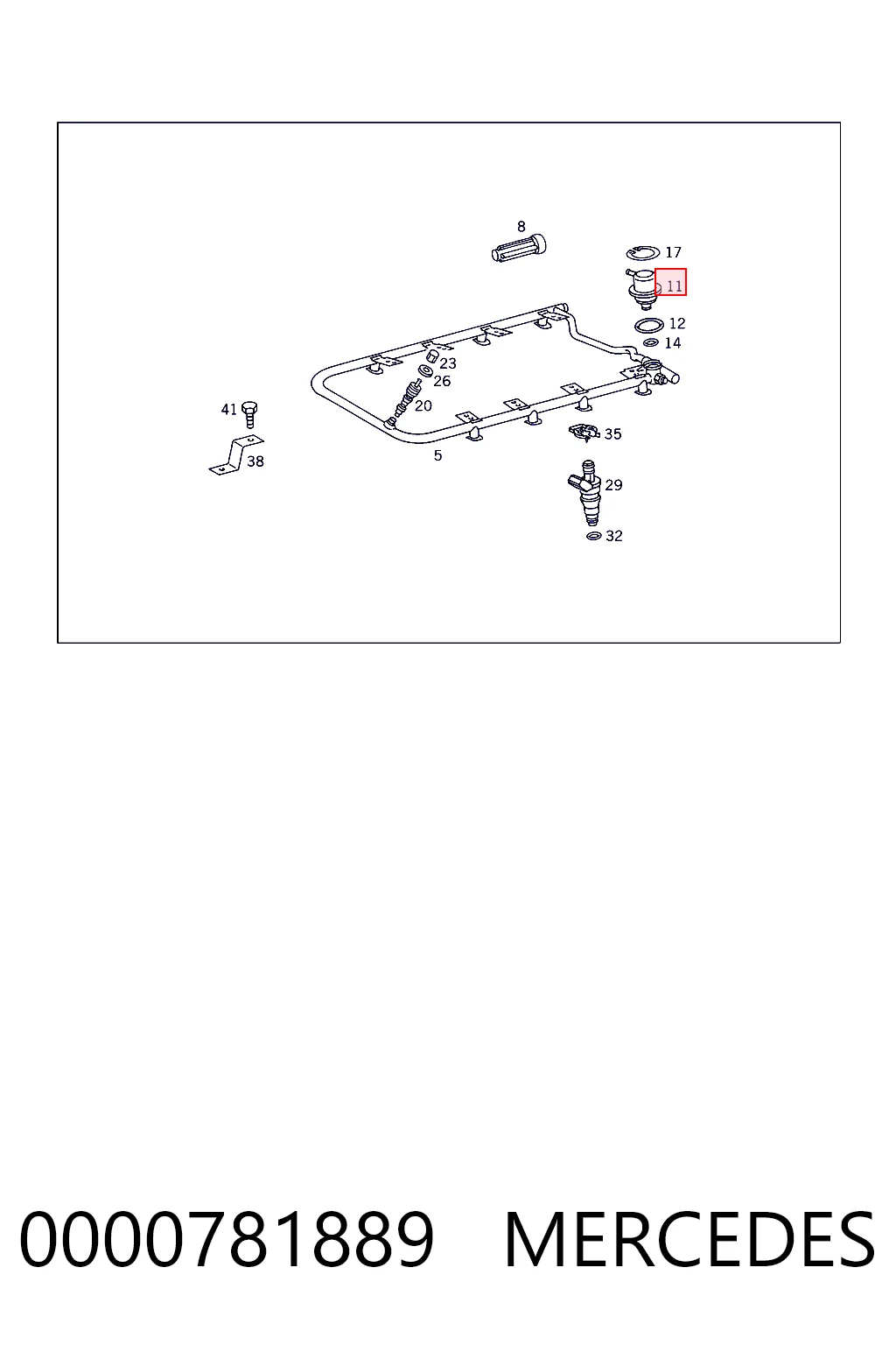 0000781889 Mercedes Regulator ciśnienia paliwa w listwie paliwowej