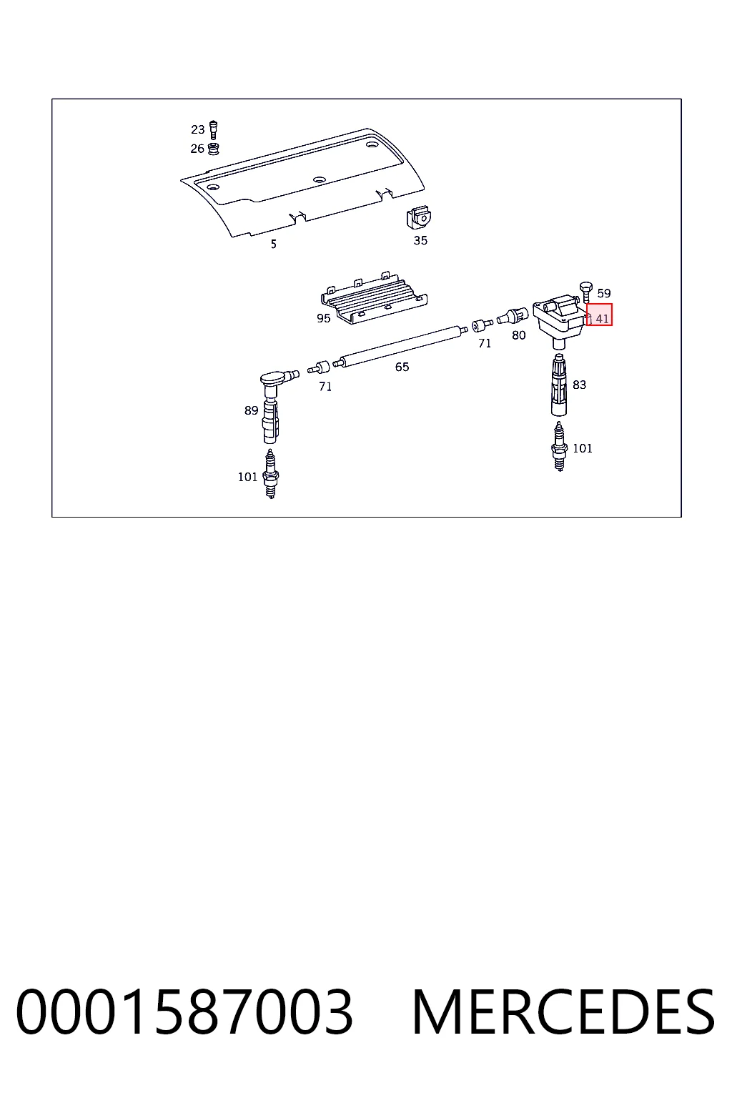 0001587003 Mercedes Cewka zapłonowa