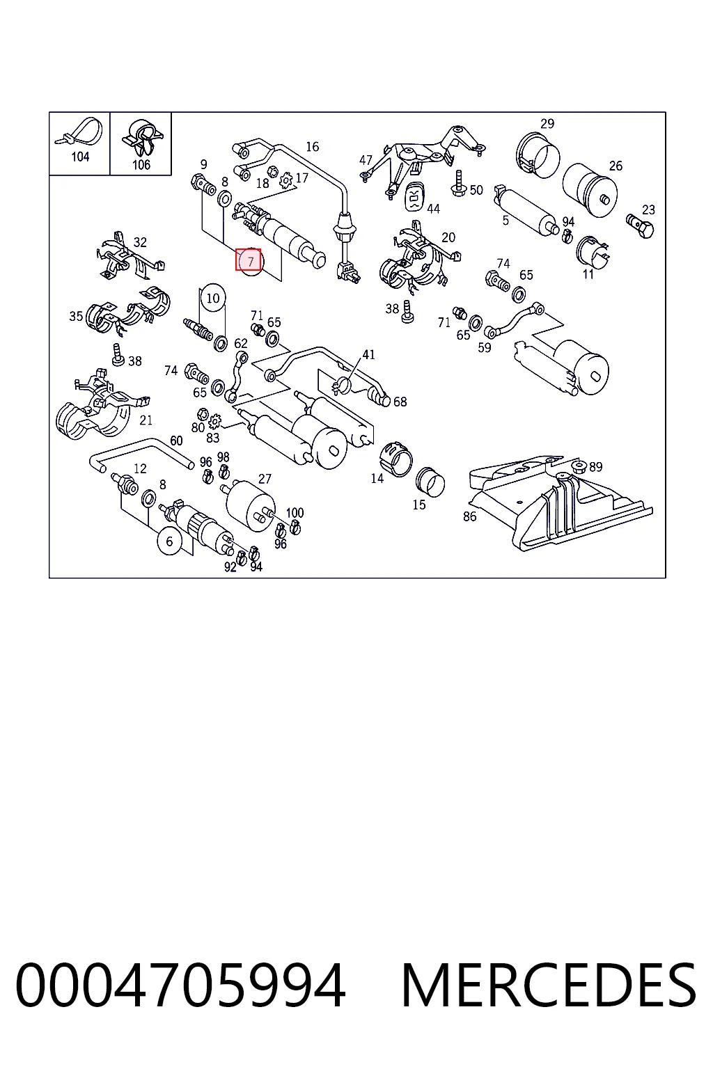 0004705994 Mercedes Pompa paliwa główna