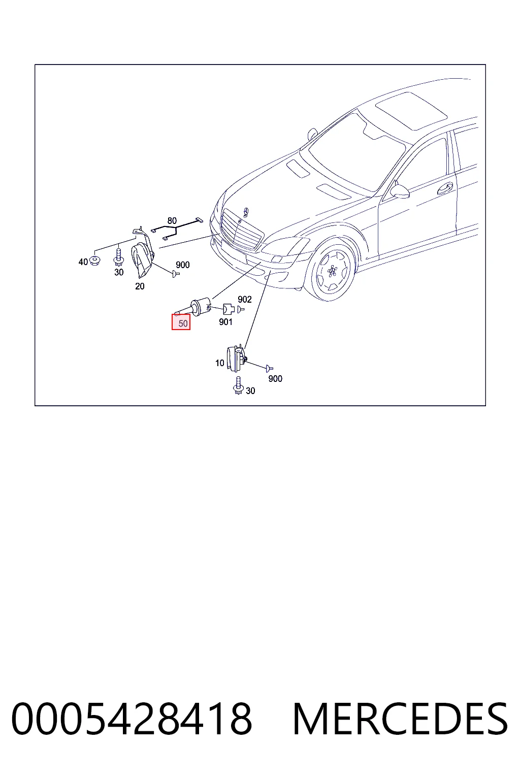 0005428418 Mercedes Czujnik temperatury zewnętrznej