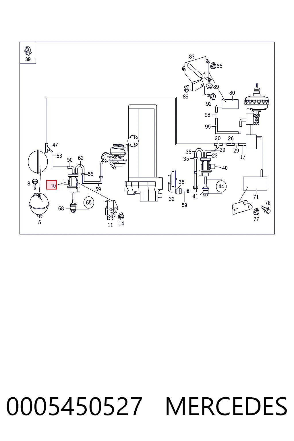 0005450527 Mercedes Przetwornik ciśnienia (solenoid) doładowania