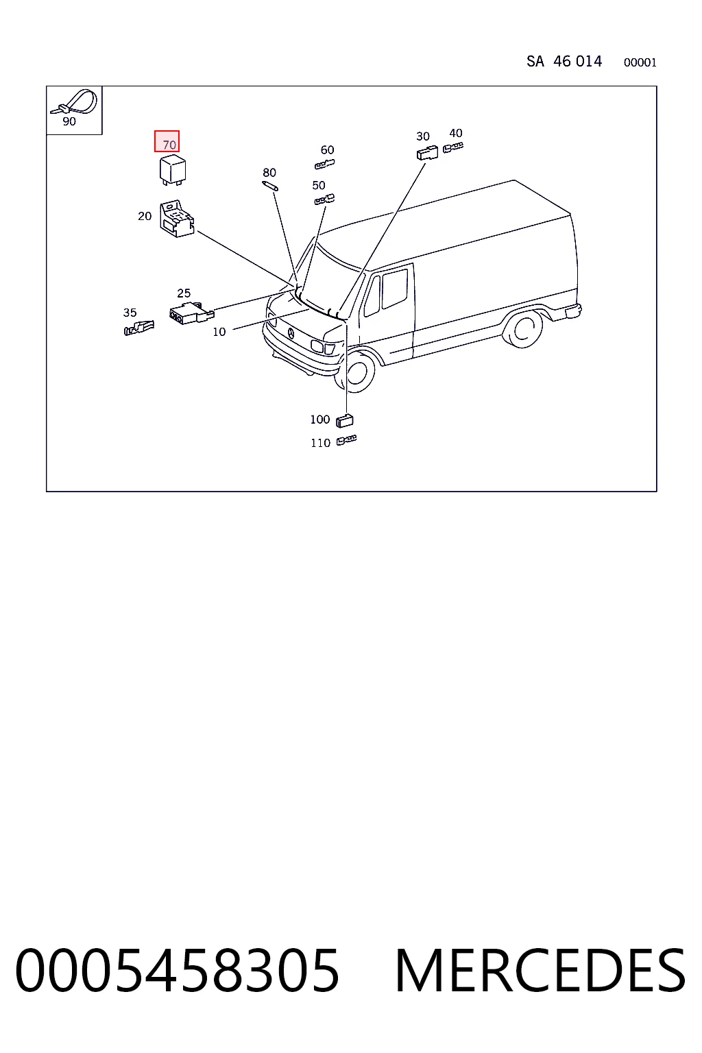 0005458305 Mercedes Przekaźnik kierunkowskazów
