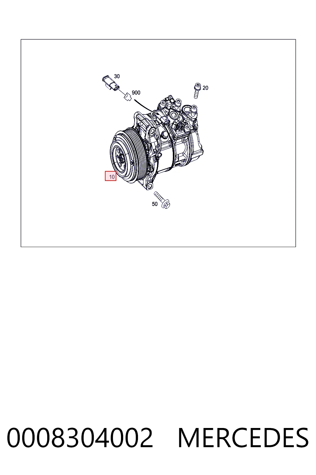 0008304002 Mercedes Sprężarka klimatyzacji