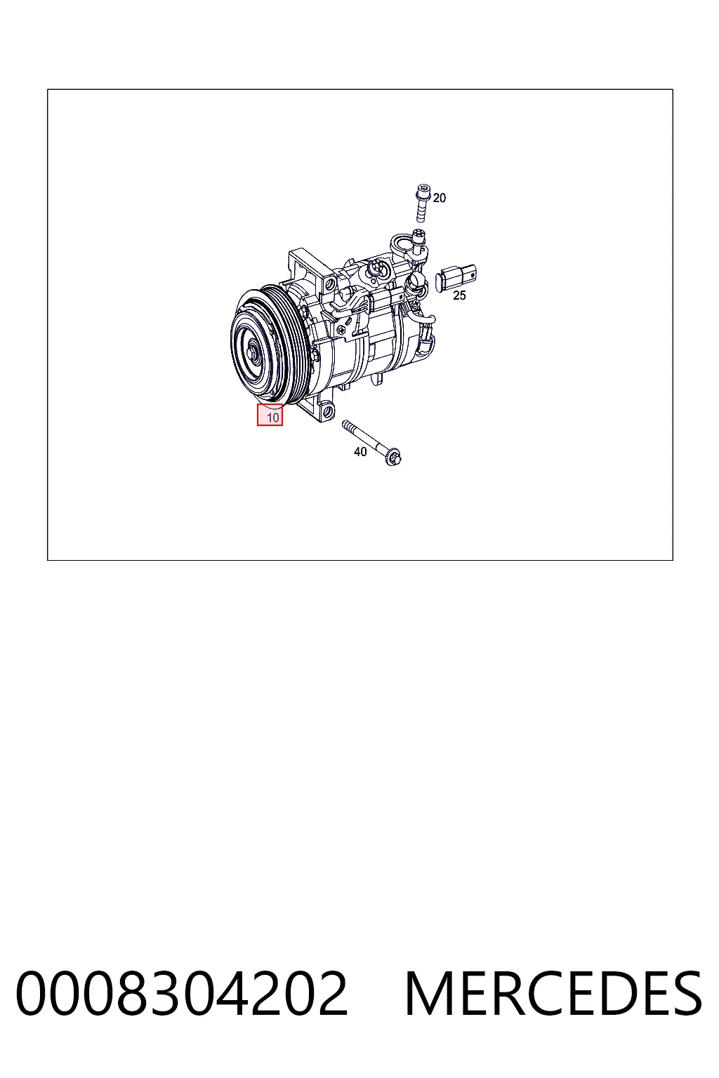 0008304202 Mercedes Sprężarka klimatyzacji