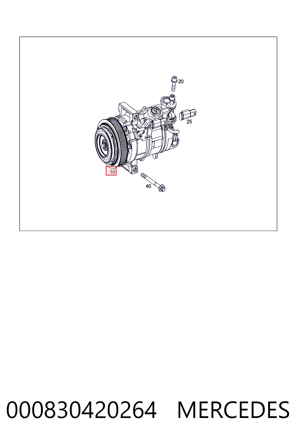000830420264 Mercedes Sprężarka klimatyzacji