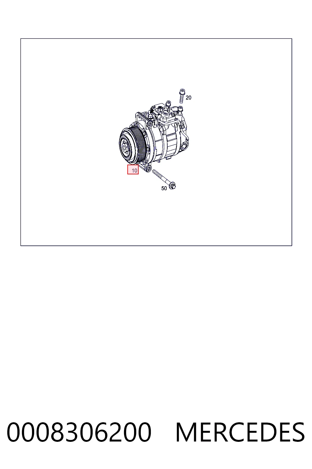 0008306200 Mercedes Sprężarka klimatyzacji