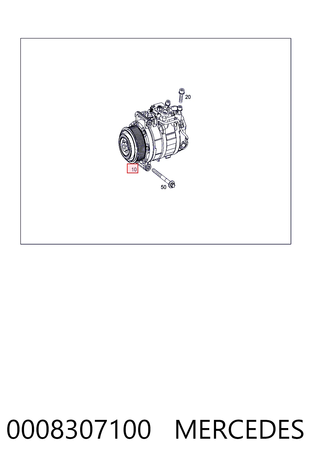 0008307100 Mercedes Sprężarka klimatyzacji