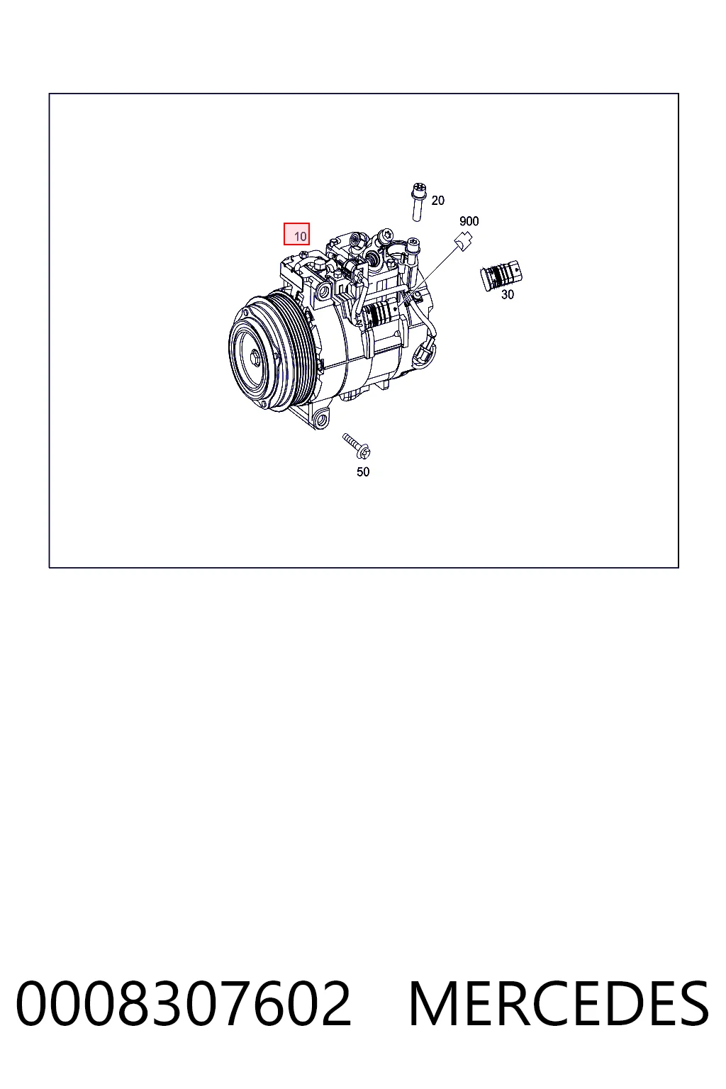 0008307602 Mercedes Sprężarka klimatyzacji