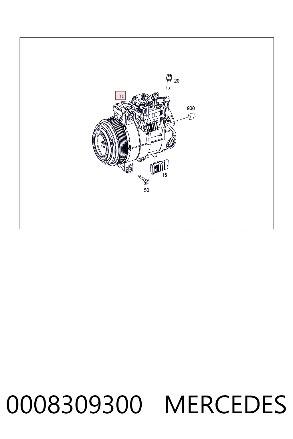 0008309300 Mercedes Sprężarka klimatyzacji