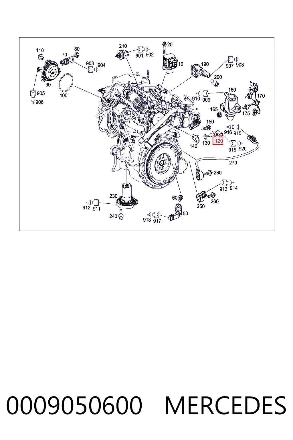 0009050600 Mercedes Czujnik temperatury płynu chłodzącego